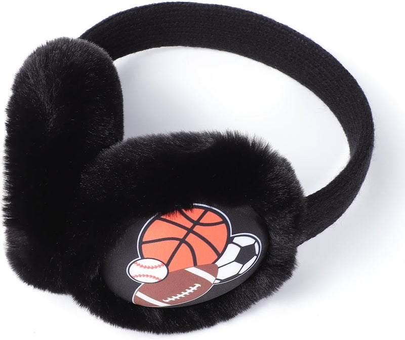 BUTITNOW Boys Truck Ball Game Controller Excavator Earmuffs & Gloves Set, Soft Plush Comfortable Winter Outdoor Ear Warmers - Image 5
